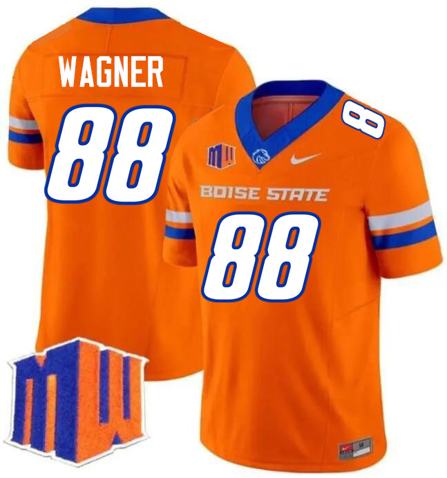 Matt Wagner Jersey, Boise State Broncos College Football Jersey College Uniforms-Orange  Matt Wagner Jersey, Boise State Broncos College Football Jersey College Uniforms-Orange